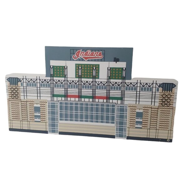 Vintage The Cats Meow Jacobs Field Cleveland Indians MLB Stadium '94 Wood Decor - Picture 1 of 5